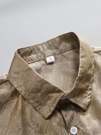 Men's Casual Jacquard Short-sleeved Shirt