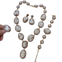 Pearl Necklace Ring Suit Bride Ornament