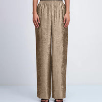 Collared Long-sleeved Shirt And High-waisted Wide-leg Pants Two-piece Set