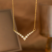 Fashionable Minimalist Internet-celebrity-style Versatile Single-diamond Pendant Necklace
