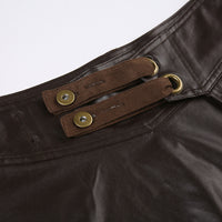 Retro Pocket Stitching A- Line Style Irregular With Personality Skirt
