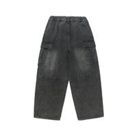 Season New Washed Fried Flower Denim Trousers