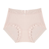 Mulberry Silk Crotch Mid Waist Traceless Triangle Lace Panties