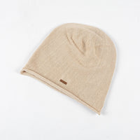 Breathable Knitted Linen Fisherman Hat With A Leather Patch Label