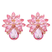 New Fashion Women's Personality Flower Rhinestone-embedded Earrings