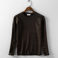 Casual Round Neck Pullover Sweater Slim Fit