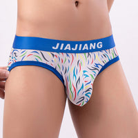 Men's Underwear Ice Silk Print Triangle Cotton